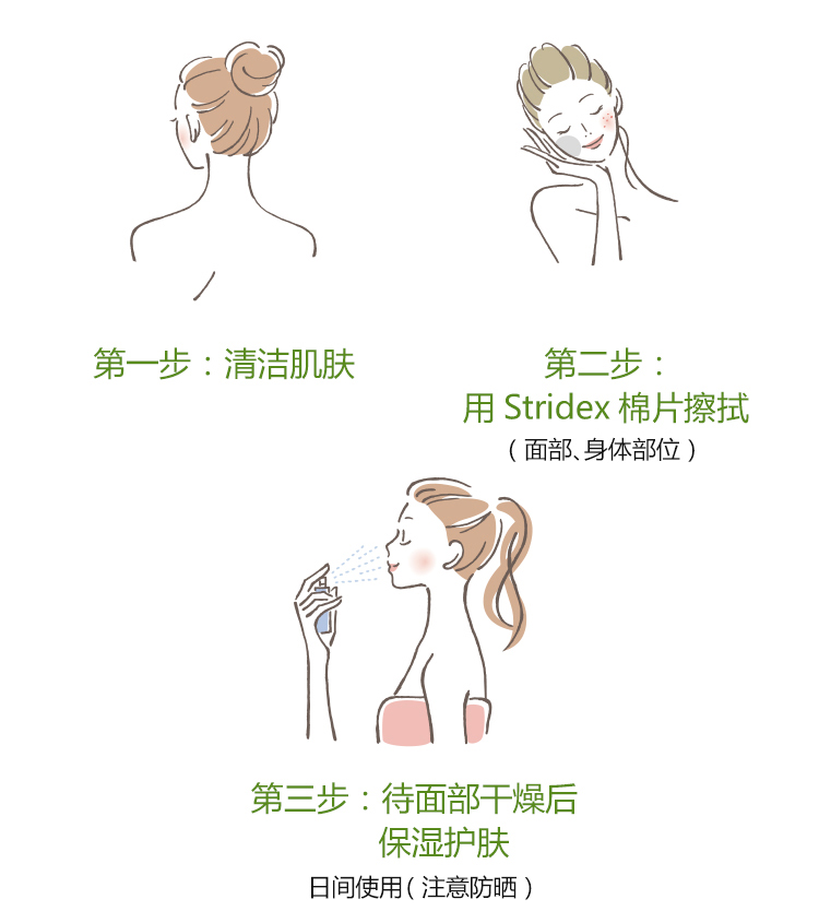 Stridex施颜适水杨酸棉片的正确使用方法